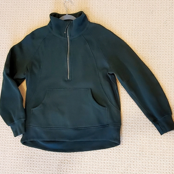 Lululemon Scuba Oversized Funnel Neck 1/4 Zip Pullover, Rainforest GreenWm's M/L - Picture 5 of 16